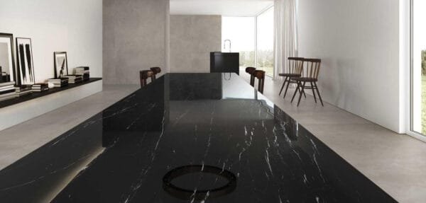 keramiek Keukenbladen Marazzi Marble Look Elegant Black Lux