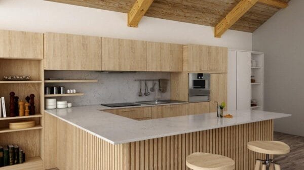 Unistone Valley White Composiet Aanrechtbladen